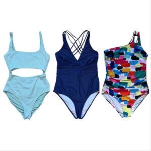 Lot of 3 One Piece Swimsuits Women’s Size XLT /‎ XL – Aerie + Unbranded